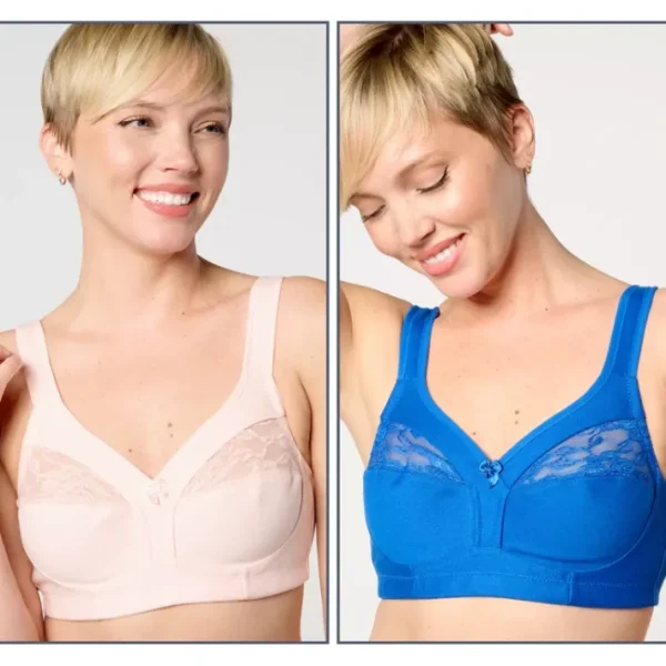 Shop All<Breezies Soft Cup Cotton Comfort Bra - 2 Pack - a world of fashionable women's clothing, including a wide selection of dresses and trendy accessories.