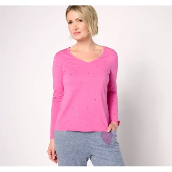 Shop All<Bumblebella by Jill Martin Bejeweled Long-Sleeve Tee - a world of fashionable women's clothing, including a wide selection of dresses and trendy accessories.