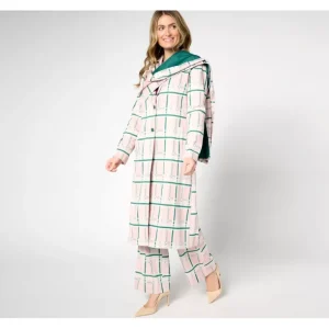 by Stacy London Knit Jacquard Topcoat with Built in Scarf - a world of fashionable women's clothing, including a wide selection of dresses and trendy accessories.> Coats