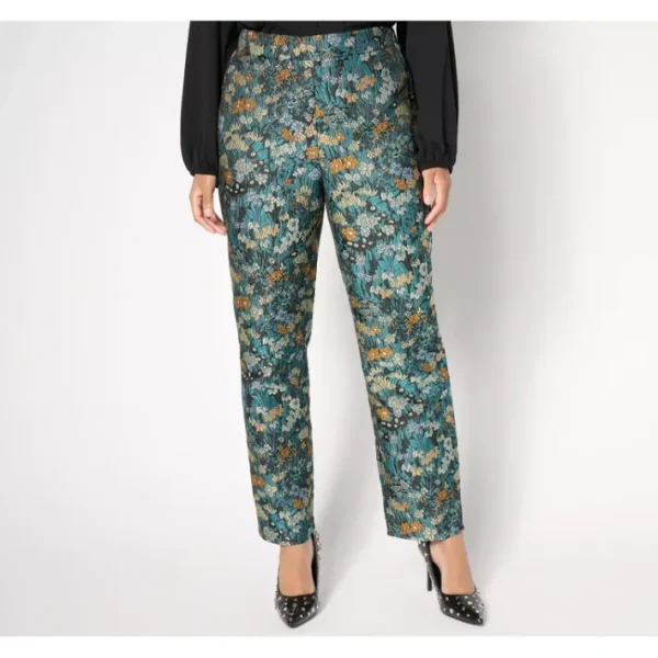 Shop All<by Stacy London Petite Floral Brocade Pant - a world of fashionable women's clothing, including a wide selection of dresses and trendy accessories.