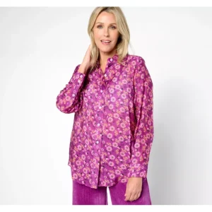 by Stacy London Printed Lightweight Cotton Shirt - a world of fashionable women's clothing, including a wide selection of dresses and trendy accessories.> Hat