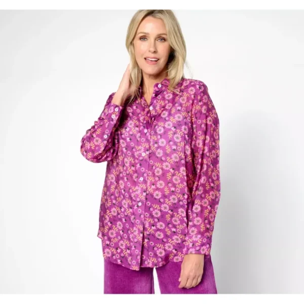 by Stacy London Printed Lightweight Cotton Shirt - a world of fashionable women's clothing, including a wide selection of dresses and trendy accessories.> Hat