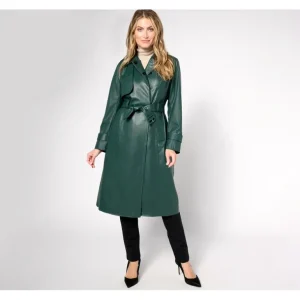 by Stacy London Regular Embossed Snake Faux-Leather Trench Coat - a world of fashionable women's clothing, including a wide selection of dresses and trendy accessories.> Coats