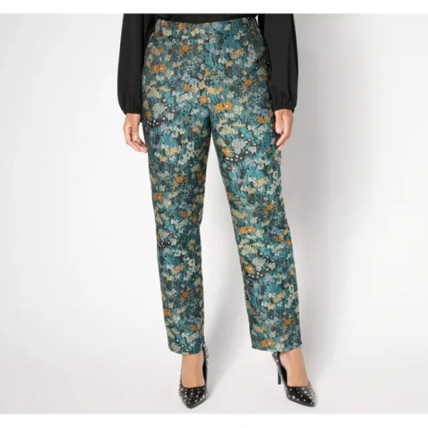 Shop All<by Stacy London Regular Floral Brocade Pant - a world of fashionable women's clothing, including a wide selection of dresses and trendy accessories.