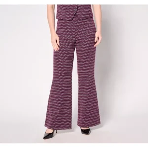 by Stacy London Regular Patterned Knit Jacquard Flare Pant - a world of fashionable women's clothing, including a wide selection of dresses and trendy accessories.> Hat
