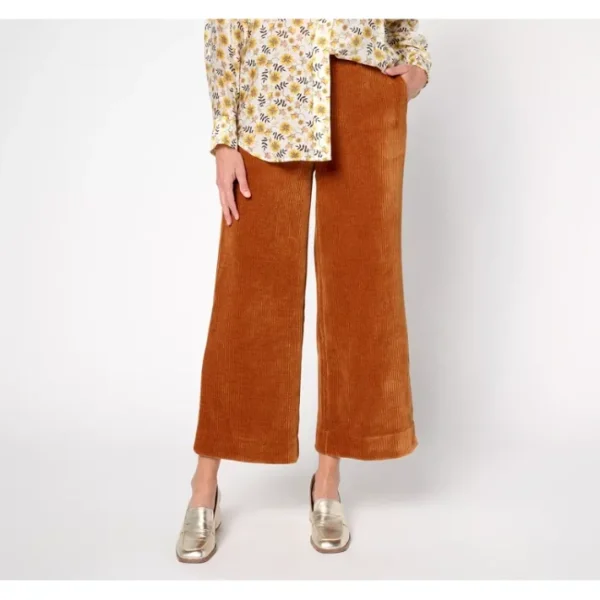 Shop All<by Stacy London Regular_Stretch Corduroy Wide Leg Pull-On Pant - a world of fashionable women's clothing, including a wide selection of dresses and trendy accessories.