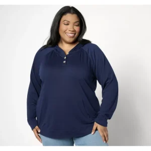 Fashion<By the Beach Knit Gauze Hooded Button Henley - a world of fashionable women's clothing, including a wide selection of dresses and trendy accessories.