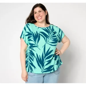 Fashion<By the Beach Printed Gauze Dolman Sleeve Top - a world of fashionable women's clothing, including a wide selection of dresses and trendy accessories.