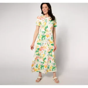 Dresses<By the Beach Regular Printed Jersey Maxi Dress - a world of fashionable women's clothing, including a wide selection of dresses and trendy accessories.