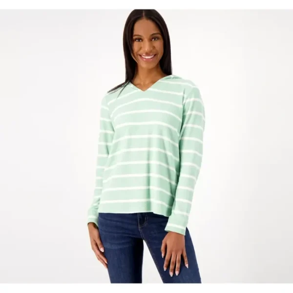 Fashion<By the Beach Striped Hoodie - a world of fashionable women's clothing, including a wide selection of dresses and trendy accessories.