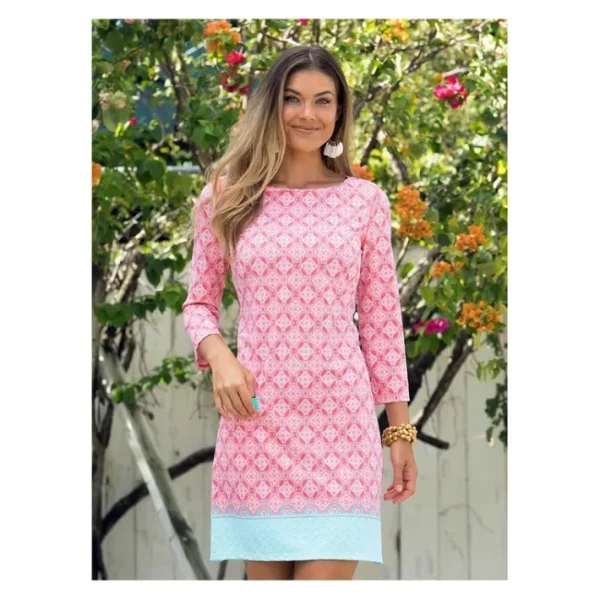 Dresses<Cabana Life Cabana Shift Boatneck Dress UPF 50 - a world of fashionable women's clothing, including a wide selection of dresses and trendy accessories.