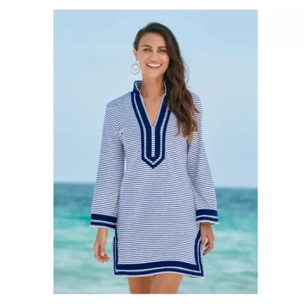 Shop All<Cabana Life Long Sleeve Terry Tunic UPF 50 - a world of fashionable women's clothing, including a wide selection of dresses and trendy accessories.