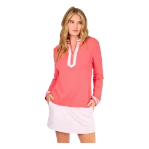 Cabana Life Pique Collared Quarter Zip Top UPF50 - a world of fashionable women's clothing, including a wide selection of dresses and trendy accessories.> Hat