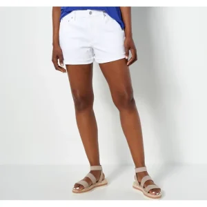 Candace Cameron Bure Petite Denimi Cut Off Short- White - a world of fashionable women's clothing, including a wide selection of dresses and trendy accessories.> Hat