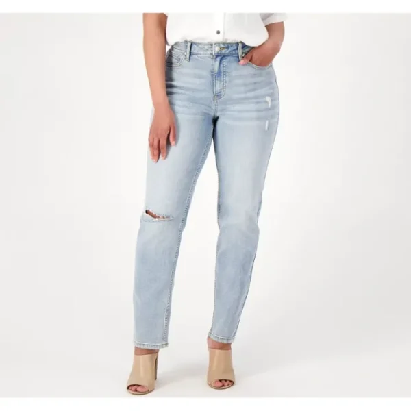 Dresses<Candace Cameron Bure Petite Pacific Denim Girlfriend Jean - a world of fashionable women's clothing, including a wide selection of dresses and trendy accessories.