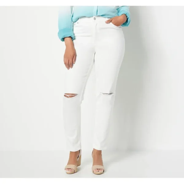 Candace Cameron Bure Petite Straight Leg White Jeans - a world of fashionable women's clothing, including a wide selection of dresses and trendy accessories.> Hat