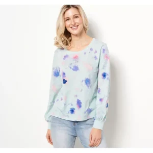 Candace Cameron Bure Pressed Floral Graphic Long Sleeve Tee - a world of fashionable women's clothing, including a wide selection of dresses and trendy accessories.> Hat