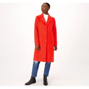 Candace Cameron Bure Regular Button- Front Tailored Coat - a world of fashionable women's clothing, including a wide selection of dresses and trendy accessories.> Coats