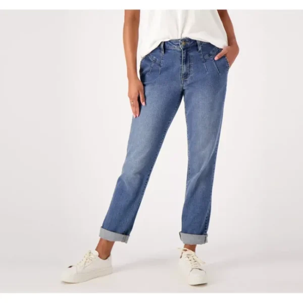 Shop All<Candace Cameron Bure Regular Pacific Denim Roll Hem Jean- Indigo - a world of fashionable women's clothing, including a wide selection of dresses and trendy accessories.