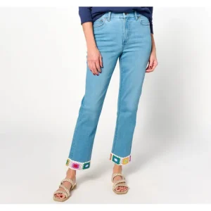 Fashion<Canyon Retreat Easy Stretch Crochet Cuff Ankle Jean - a world of fashionable women's clothing, including a wide selection of dresses and trendy accessories.