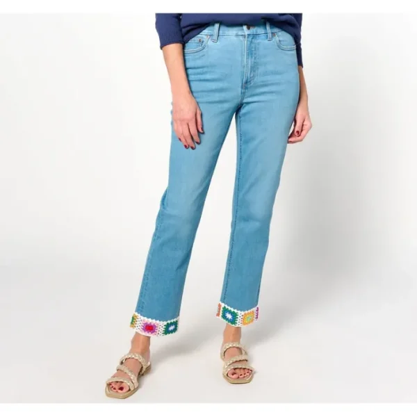 Fashion<Canyon Retreat Easy Stretch Crochet Cuff Ankle Jean - a world of fashionable women's clothing, including a wide selection of dresses and trendy accessories.