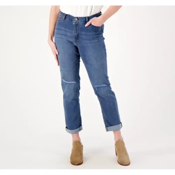 Shop All<Canyon Retreat Easy Stretch Girlfriend Jean - a world of fashionable women's clothing, including a wide selection of dresses and trendy accessories.