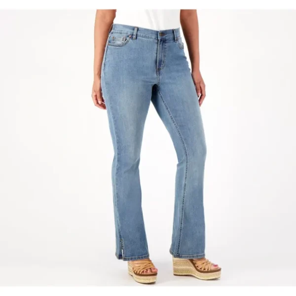 Shop All<Canyon Retreat Easy Stretch Tall Slit Jeans - a world of fashionable women's clothing, including a wide selection of dresses and trendy accessories.