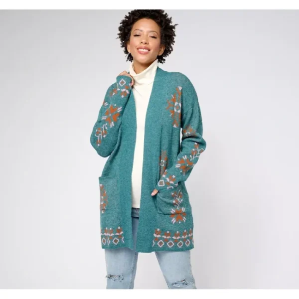 Shop All<Canyon Retreat Jacquard Cardigan - a world of fashionable women's clothing, including a wide selection of dresses and trendy accessories.