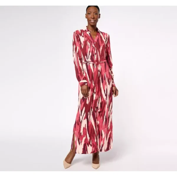 Canyon Retreat Petite Printed Button Front Maxi Dress - a world of fashionable women's clothing, including a wide selection of dresses and trendy accessories.> Hat