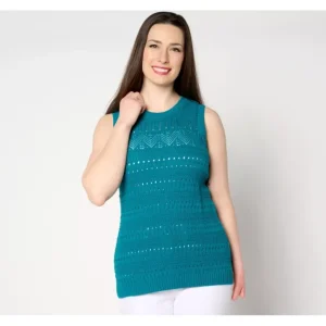 Dresses<Canyon Retreat Pointelle Stitch Sweater Tank - a world of fashionable women's clothing, including a wide selection of dresses and trendy accessories.