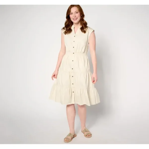Dresses<Canyon Retreat Smocked Waist Denim Dress - Colors - a world of fashionable women's clothing, including a wide selection of dresses and trendy accessories.