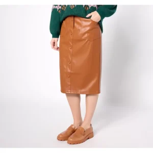 Canyon Retreat Snap Front Faux Leather Skirt - a world of fashionable women's clothing, including a wide selection of dresses and trendy accessories.> Coats