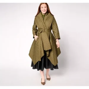 Carla Rockmore Collection Petite Asymmetric Quilted Coat - a world of fashionable women's clothing, including a wide selection of dresses and trendy accessories.> Coats