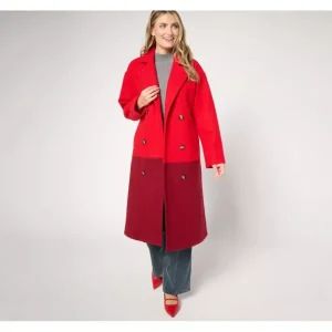 Carla Rockmore Collection Petite The Muse Color Blocked Coat - a world of fashionable women's clothing, including a wide selection of dresses and trendy accessories.> Coats