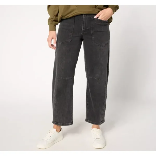 Carla Rockmore Collection Regular Barrel Leg Jean - Black - a world of fashionable women's clothing, including a wide selection of dresses and trendy accessories.> Hat