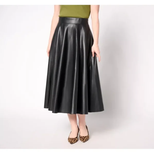Carla Rockmore Collection Regular Faux Leather Circle Skirt - a world of fashionable women's clothing, including a wide selection of dresses and trendy accessories.> Coats