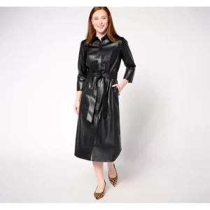 Carla Rockmore Collection Regular Faux Leather Lady Shirtdress - a world of fashionable women's clothing, including a wide selection of dresses and trendy accessories.> Coats