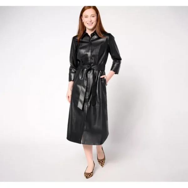 Carla Rockmore Collection Regular Faux Leather Lady Shirtdress - a world of fashionable women's clothing, including a wide selection of dresses and trendy accessories.> Coats
