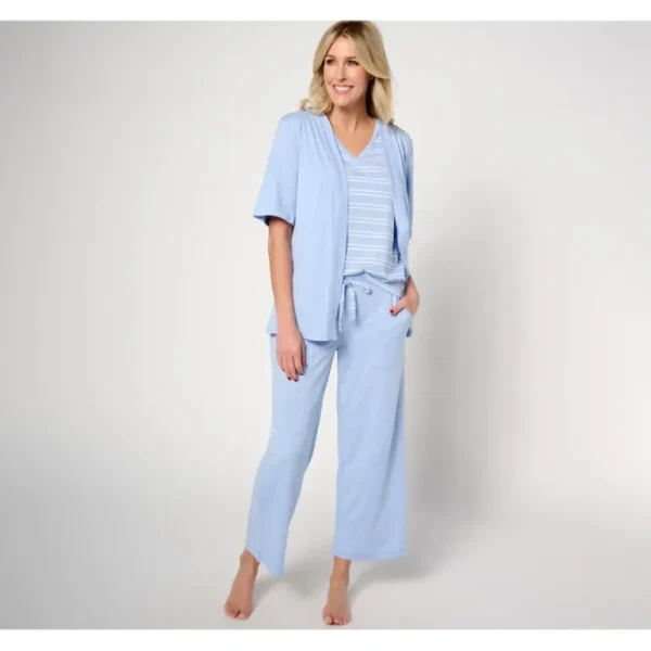 Carole Hochman Cardigan, Tank, and Wide Leg Cropped Pant Set - a world of fashionable women's clothing, including a wide selection of dresses and trendy accessories.> Dresses