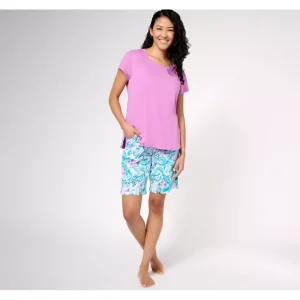 Carole Hochman Cotton Top and Bermuda Short Sleep Set - a world of fashionable women's clothing, including a wide selection of dresses and trendy accessories.> Hat