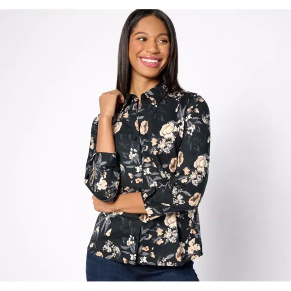 Fashion<Classic Tunic Shirt with French Cuff - a world of fashionable women's clothing, including a wide selection of dresses and trendy accessories.