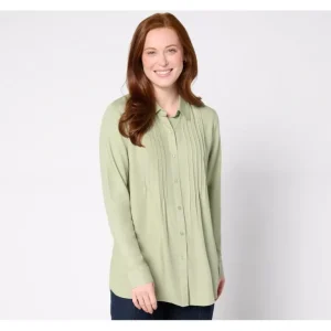 Coldwater Creek Soft Touch Pintuck Shirt - a world of fashionable women's clothing, including a wide selection of dresses and trendy accessories.> Hat