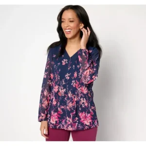 Fashion<Coldwater Creek Winding Florals Woven Blouse - a world of fashionable women's clothing, including a wide selection of dresses and trendy accessories.