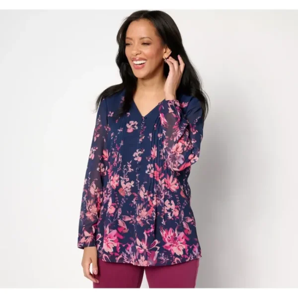 Fashion<Coldwater Creek Winding Florals Woven Blouse - a world of fashionable women's clothing, including a wide selection of dresses and trendy accessories.