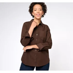 Fashion<Collared Shirt with Side Slits - a world of fashionable women's clothing, including a wide selection of dresses and trendy accessories.