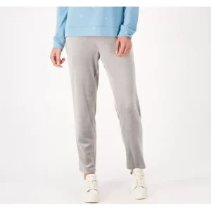 Fashion<Comfort Zone Velour Slim Straight Pant - a world of fashionable women's clothing, including a wide selection of dresses and trendy accessories.