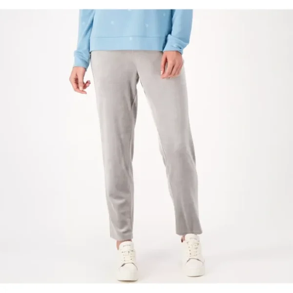 Fashion<Comfort Zone Velour Slim Straight Pant - a world of fashionable women's clothing, including a wide selection of dresses and trendy accessories.