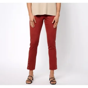 Fashion<Comfy Knit Petite Slim Straight Ankle Pant - a world of fashionable women's clothing, including a wide selection of dresses and trendy accessories.