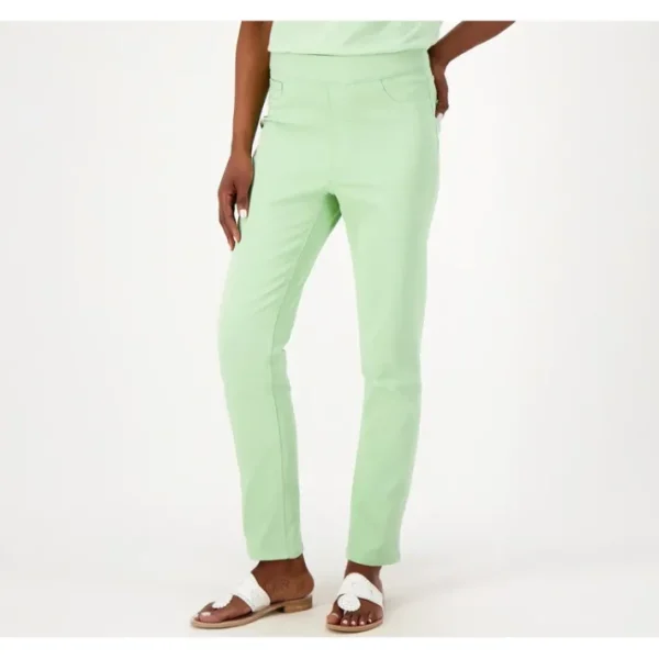 Fashion<Comfy Knit Slim Straight Ankle Length Jeans - a world of fashionable women's clothing, including a wide selection of dresses and trendy accessories.