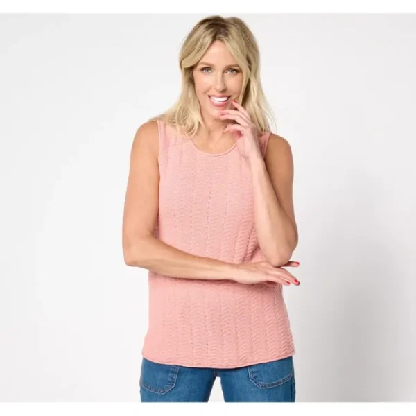 Fashion<Cotton Texture Stitch Sweater Knit Tank - a world of fashionable women's clothing, including a wide selection of dresses and trendy accessories.